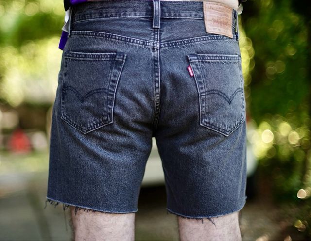 Levis shorts jeans neri tg.33 nuovi 501 93