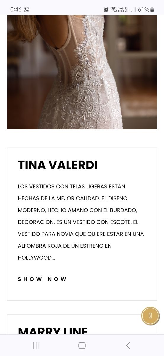 Vestido boda hecho a mano - marca Tina Valerdi
