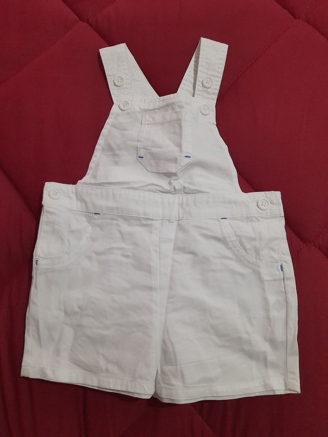 Peto vaquero blanco bebe