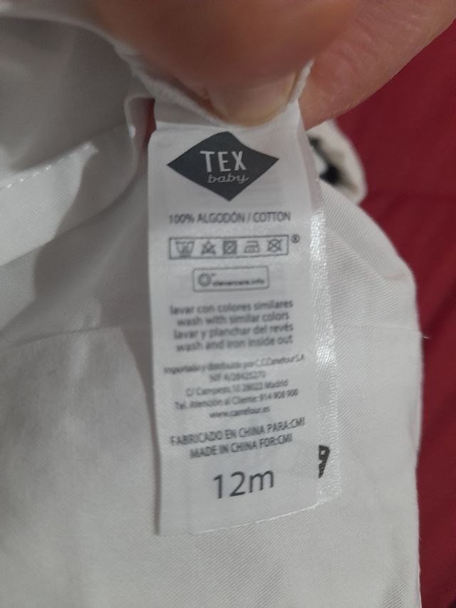 Peto vaquero blanco bebe