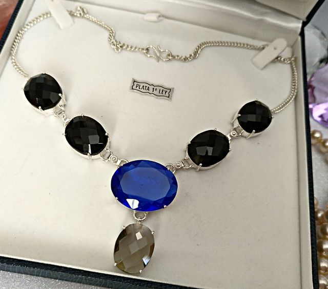 Collar plata de ley 925 y gemas