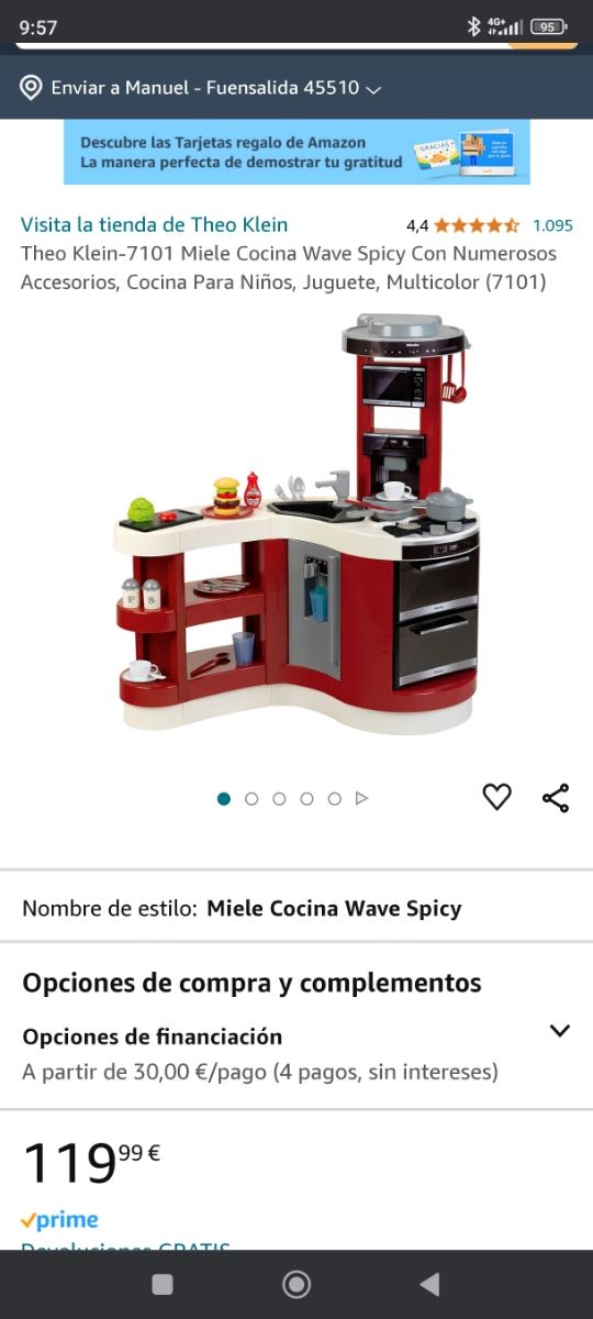 Cocina de juguete Klein Miele