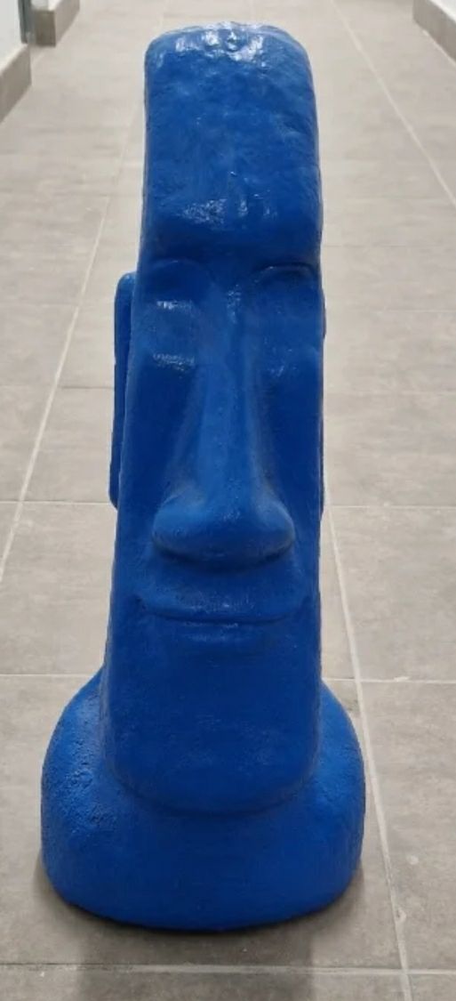Obra de Arte Moai azul