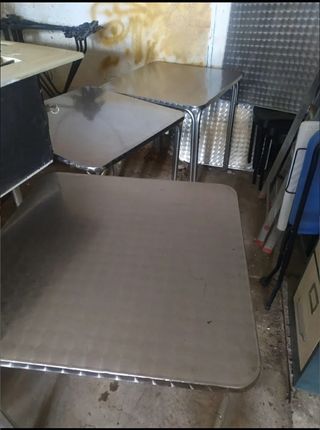 Lote de 5 mesas de terraza