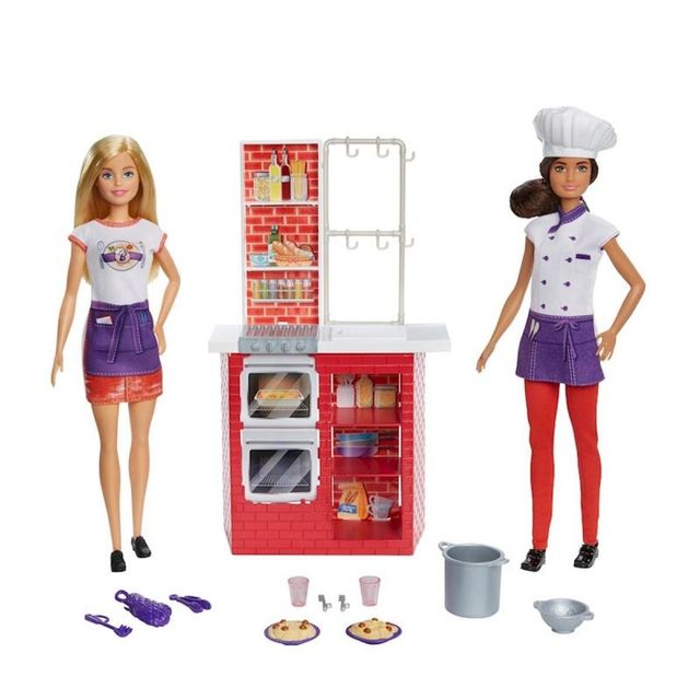 Barbie chef+camarera con accesorios