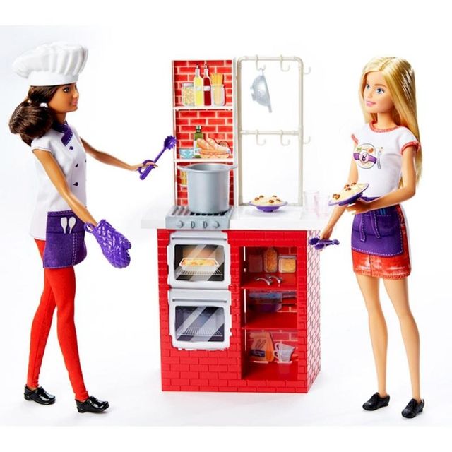 Barbie chef+camarera con accesorios