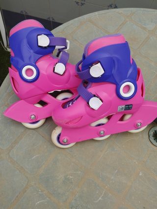 Patines en linea de niña con adaptador 
