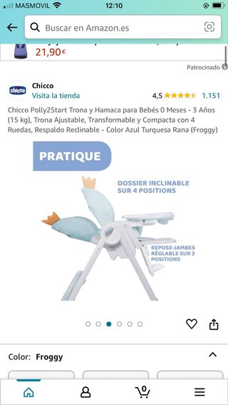 Chicco Polly2Start Trona y Hamaca 