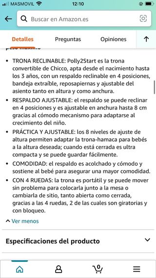 Chicco Polly2Start Trona y Hamaca 