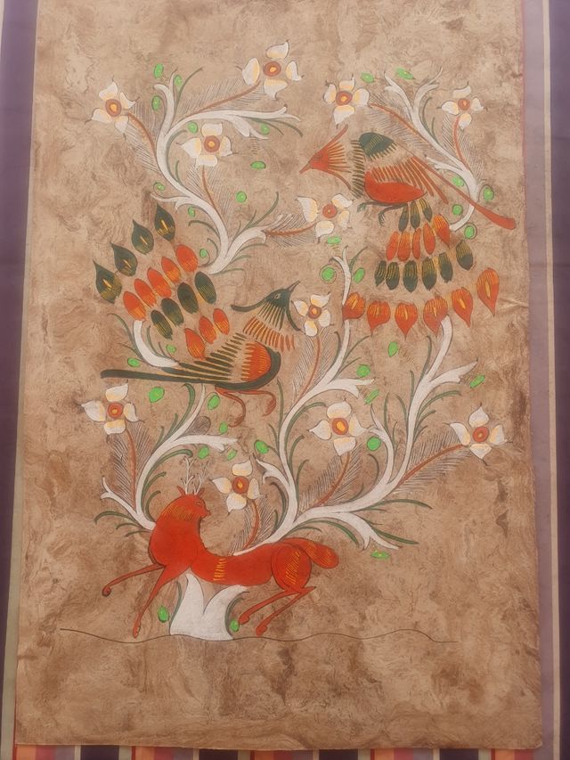 VINTAGE dibujo en lámina de corcho.