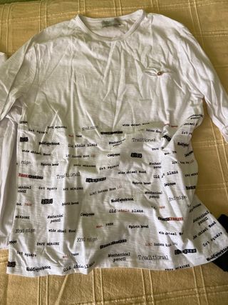 camisetas manga larga niño de color blanco