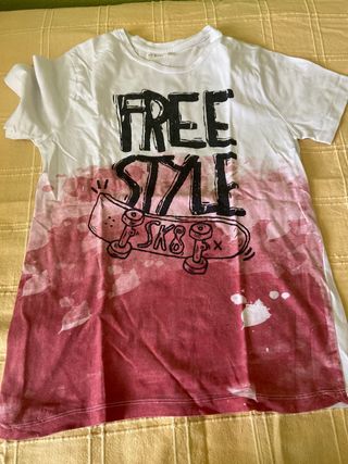 camisetas manga larga niño de color blanco