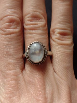 Conjunto plata y piedra Luna