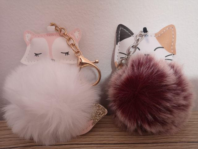 Set portachiavi volpe gatto