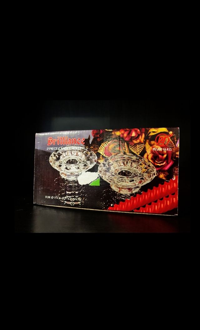 Porta velas duplo decorativo em vidro