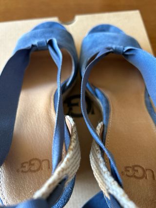 Sandalias cuña UGG, azules ,talla 37