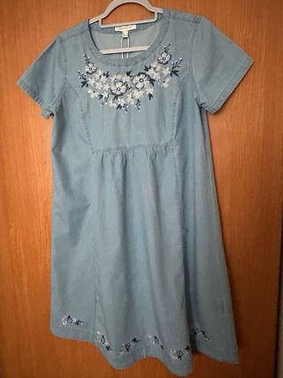 Vestido vaquero , Cortefiel, L, sin estrenar