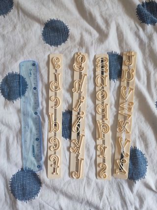 Molde letras fondant