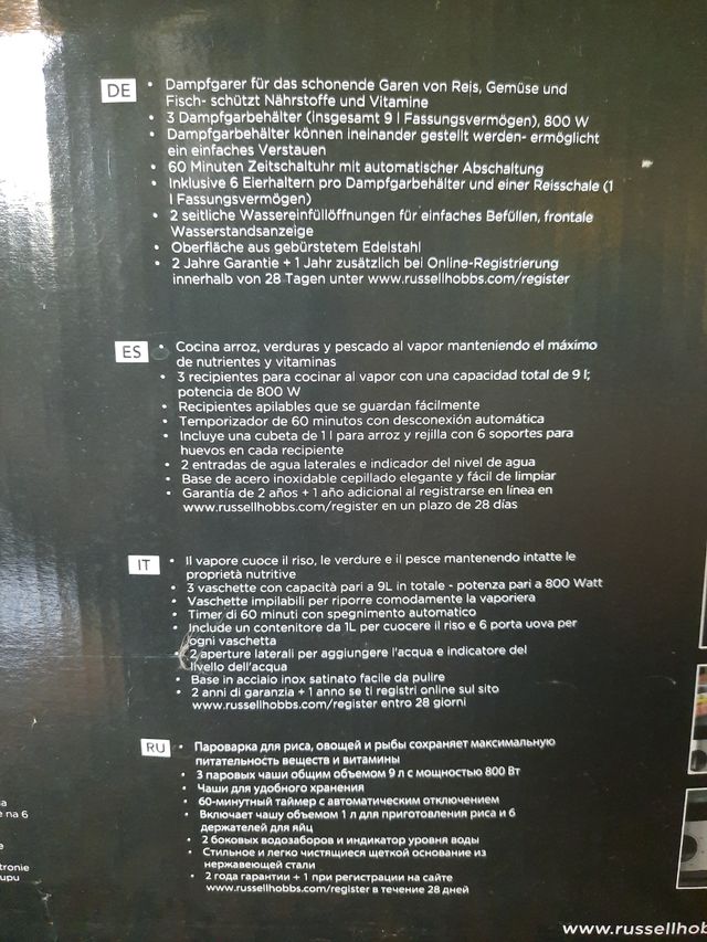 Vaporera Arocera para alimentacion saludable nueva
