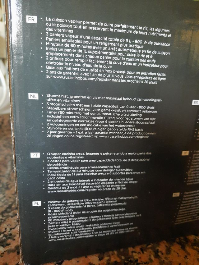 Vaporera Arocera para alimentacion saludable nueva