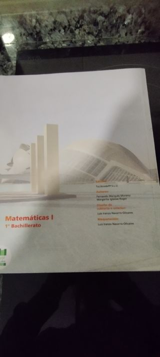 Libro de matemáticas de primero de bachillerato 