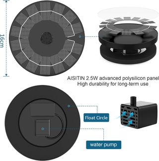 Fontana solare da giardino all'aperto