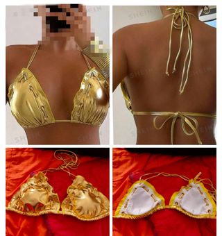 ★Top bañador dorado