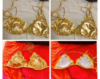 ★Top bañador dorado