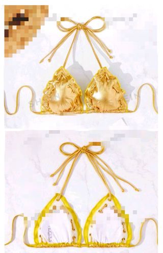 ★Top bañador dorado