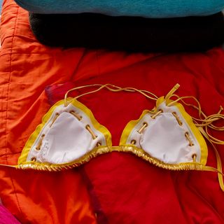 ★Top bañador dorado