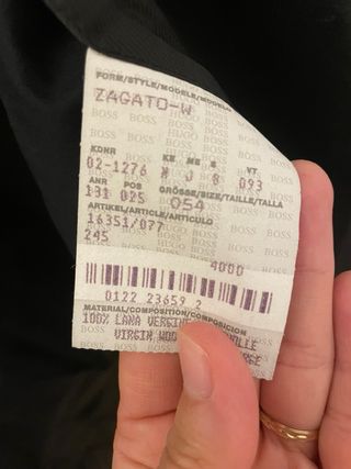 Cappotto hugo boss nero xxl