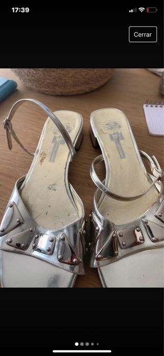 Sandalias nuevas plateadas