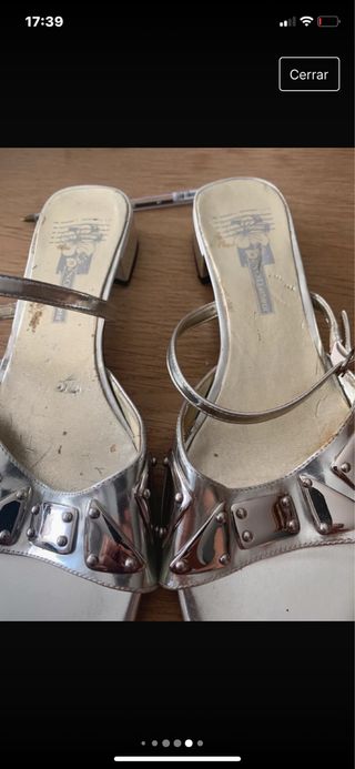 Sandalias nuevas plateadas