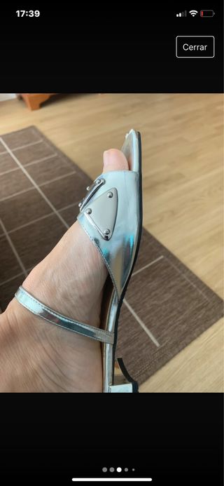 Sandalias nuevas plateadas