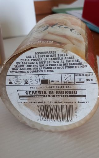 Candele vaniglia 
