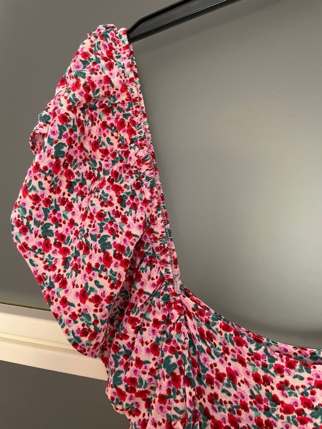 Vestido estampado flores Zara