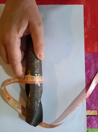 punta trapano tornio  lunghezza 23 cm diametro 37