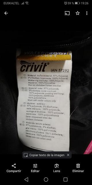 Chaqueta moto Crivit