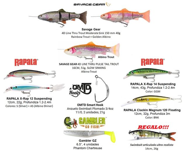 Lote señuelos Lucio, Black Bass, NUEVOS