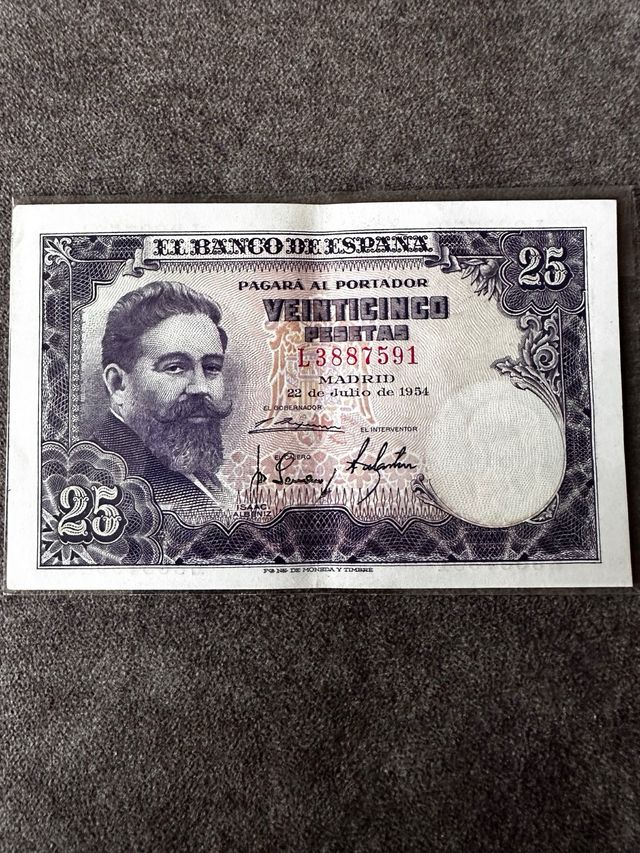25 pesetas 1954