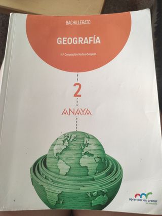 Libro de geografía 2o Bachillerato