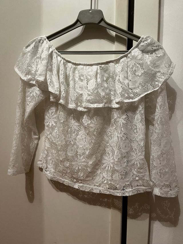maglia pizzo bianco