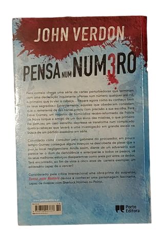 Livro "Pensa num Número" (John Verdon) 1ª edição