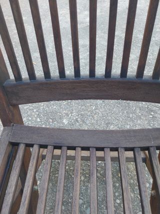 Silla madera teca plegable
