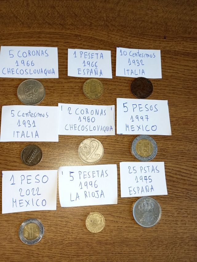 Lote 15 monedas de VARIOS PAÍSES DEL MUNDO 🌍🌍
