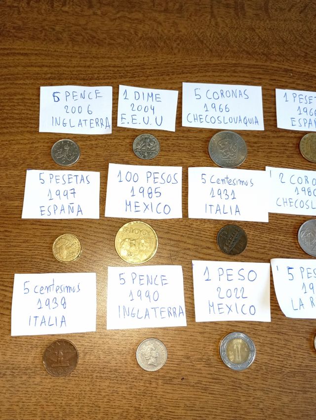 Lote 15 monedas de VARIOS PAÍSES DEL MUNDO 🌍🌍