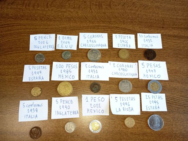 Lote 15 monedas de VARIOS PAÍSES DEL MUNDO 🌍🌍