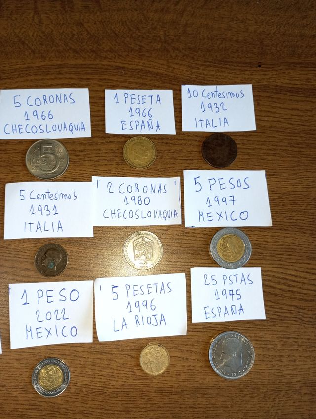 Lote 15 monedas de VARIOS PAÍSES DEL MUNDO 🌍🌍