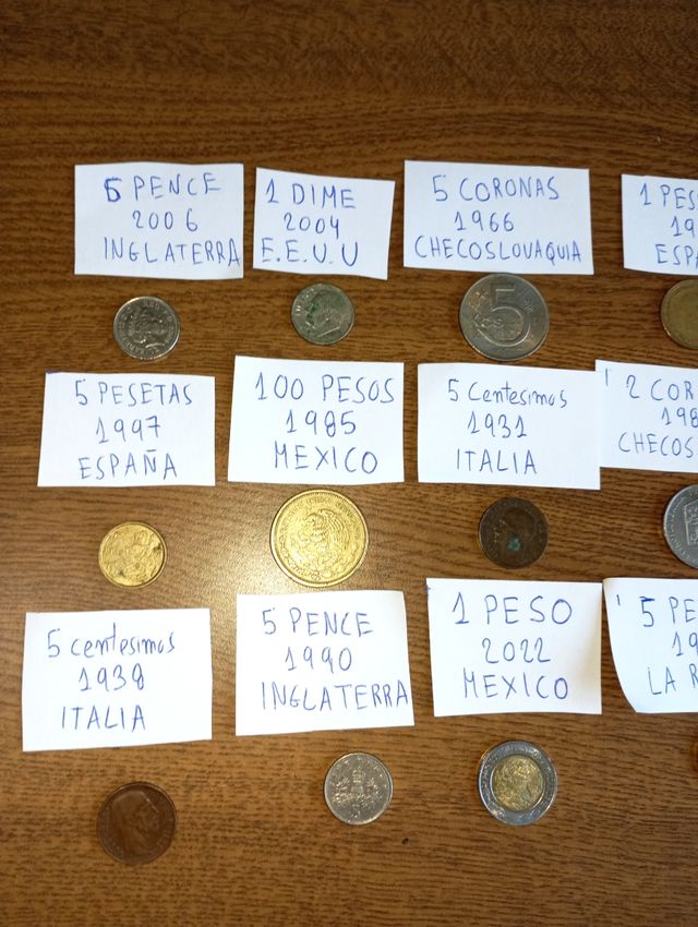 Lote 15 monedas de VARIOS PAÍSES DEL MUNDO 🌍🌍
