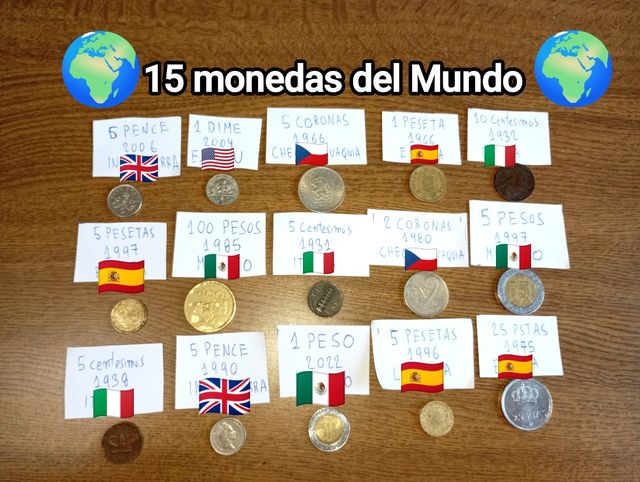 Lote 15 monedas de VARIOS PAÍSES DEL MUNDO 🌍🌍